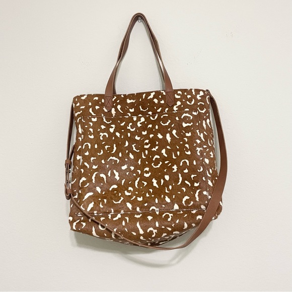 MADEWELL Medium Transport Tote Animal Printed Calf Hair - Picture 2 of 12